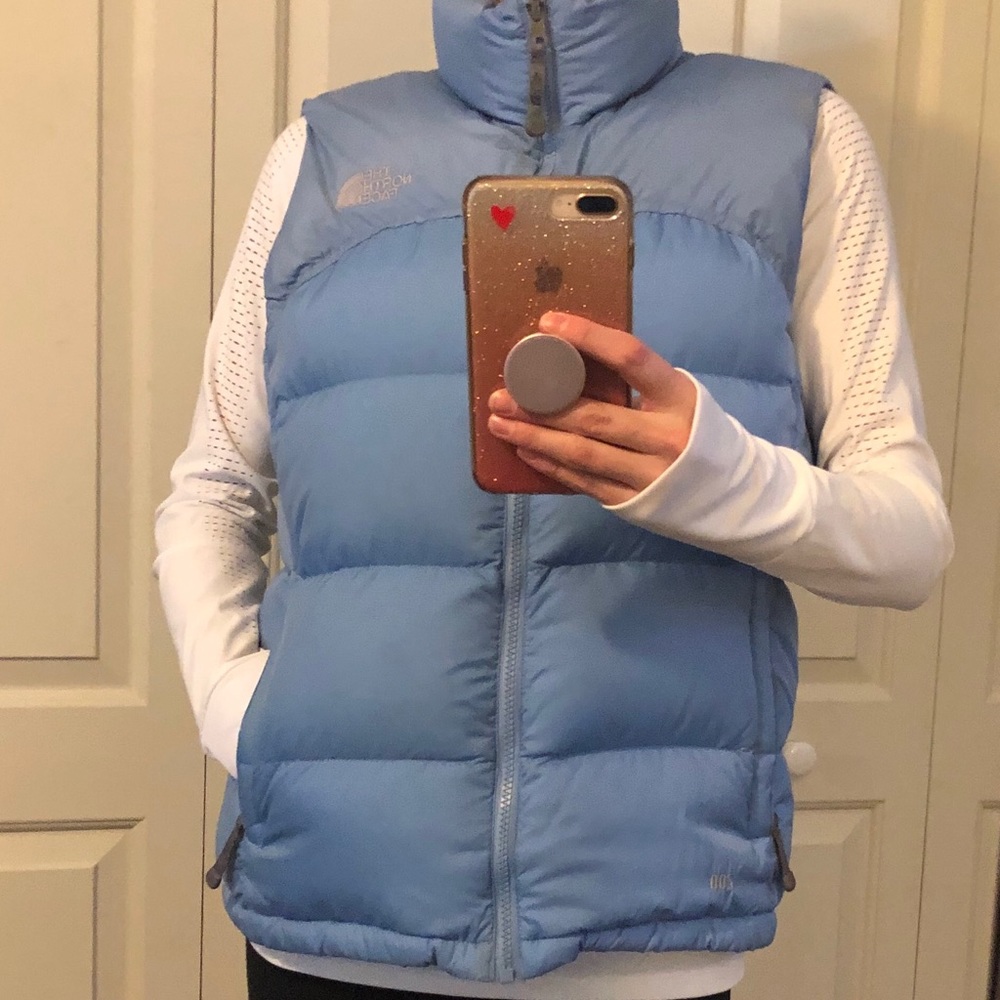 North Face Puffer Vest - Powder Blue/model 700